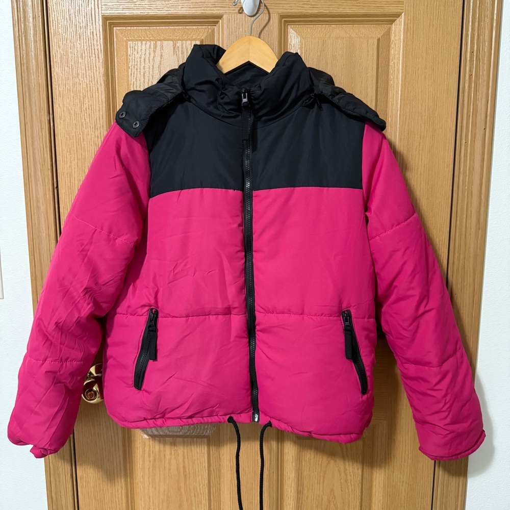 Therapy Pink and Black Puffer Jacket